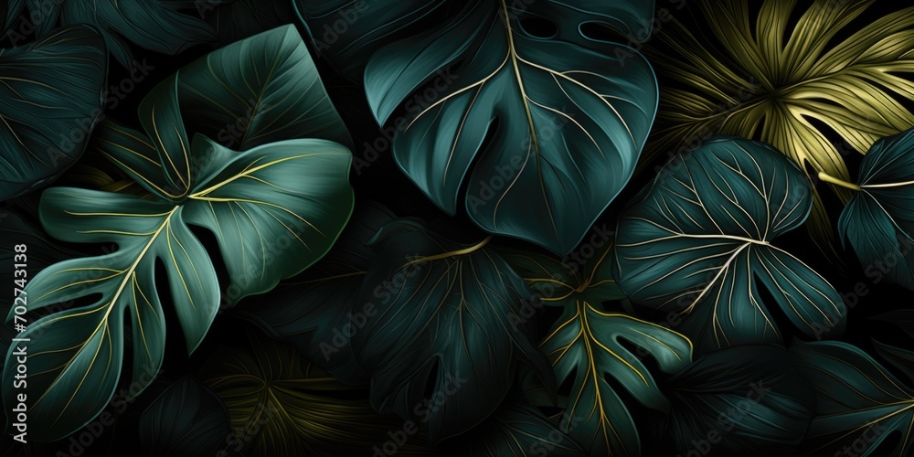 leaves of Spathiphyllum cannifolium, abstract dark green texture, nature background, tropical leaf leaves of Spathiphyllum cannifolium, abstract dark green texture, nature background, tropical leaf