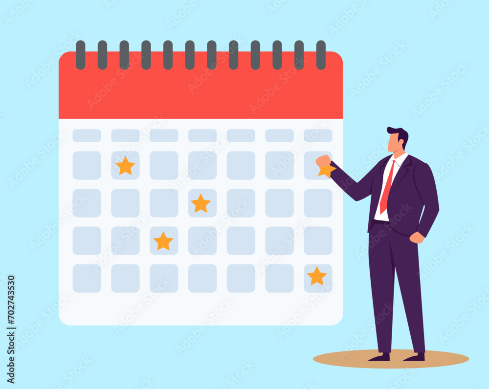 Fototapeta premium Schedule calendar, team meeting or appointment, project planning or time reminder, manage timeline concept