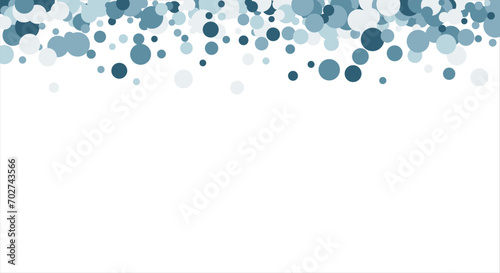 Bubbles pattern Frame Blue banner web. Colored Background. Vector illustration.