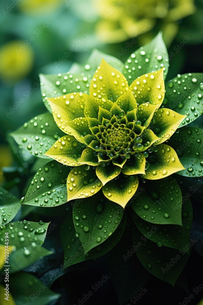 Surreal dark chrome green and yellow flower dahlia macro isolated on black Surreal dark chrome green and yellow flower dahlia macro isolated on black