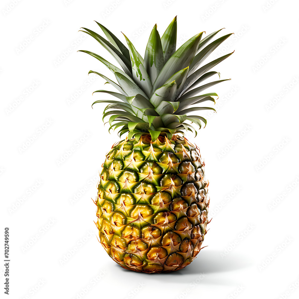 Pineapple fruit icon isolated transparent background