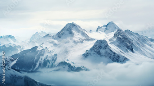 wallpaper of Mountain Range During Winter © Uwe