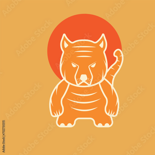 simple concept tiger head logo design for companies and businesses