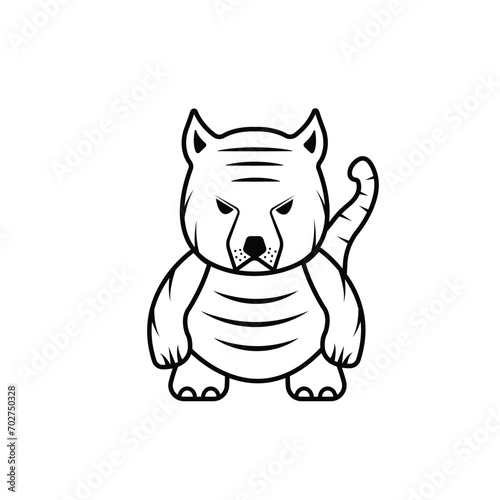 simple concept tiger head logo design for companies and businesses