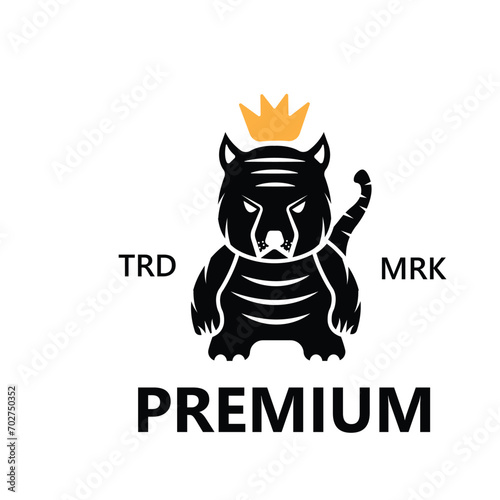 simple concept tiger head logo design for companies and businesses