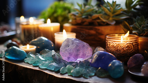 Soothing Spa Sanctuary with Healing Crystals for Ultimate Relaxation