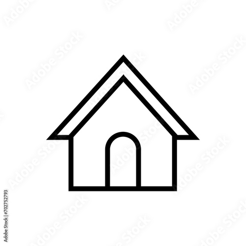 Home icon vector. House illustration sign. Cottage symbol. Hut logo.