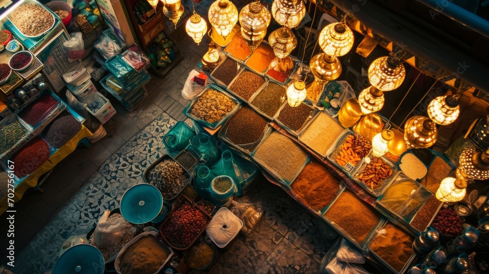 Spices market with colourful mood.