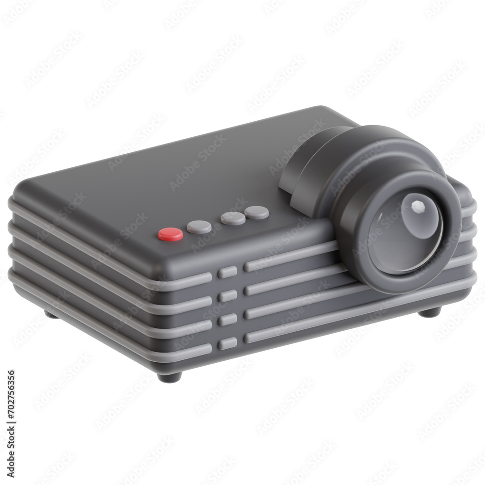 Fototapeta premium PNG 3D projector icon isolated on a white background