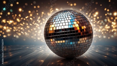 Disco ball on a bokeh background