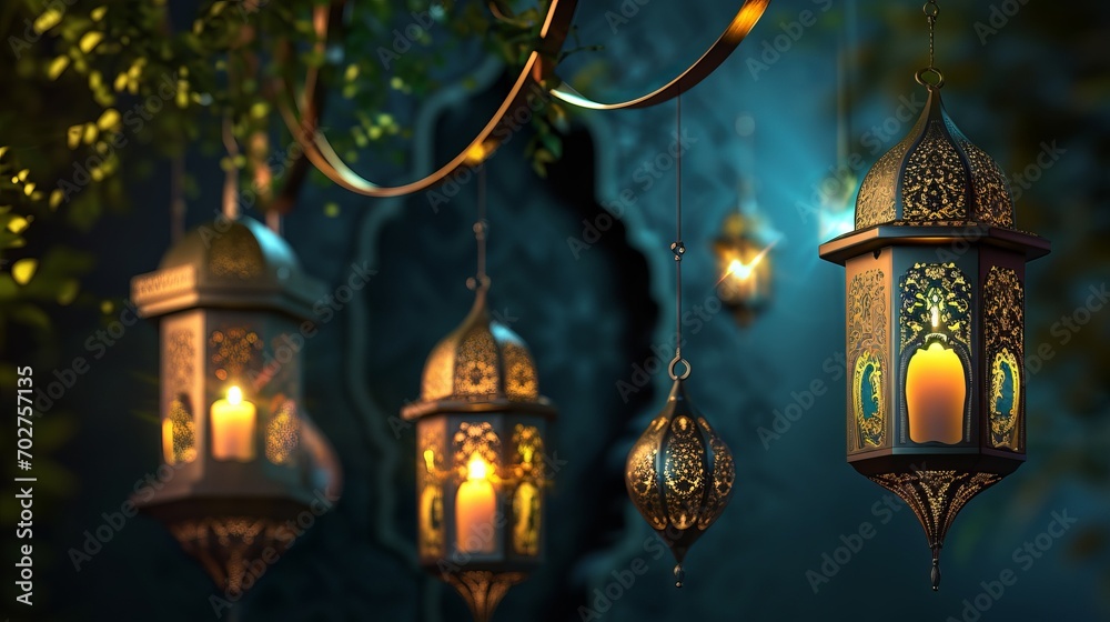 Arabic lantern of ramadan celebration background. Islamic holiday banner. Arabic lantern of ramadan celebration background. Islamic holiday banner.