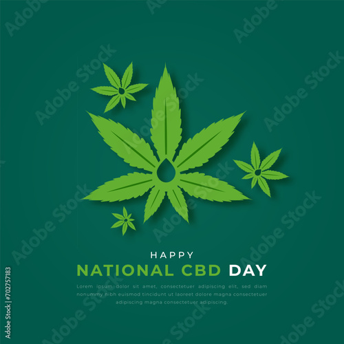 National CBD Day Paper cut style Vector Design Illustration for Background, Poster, Banner, Advertising, Greeting Card