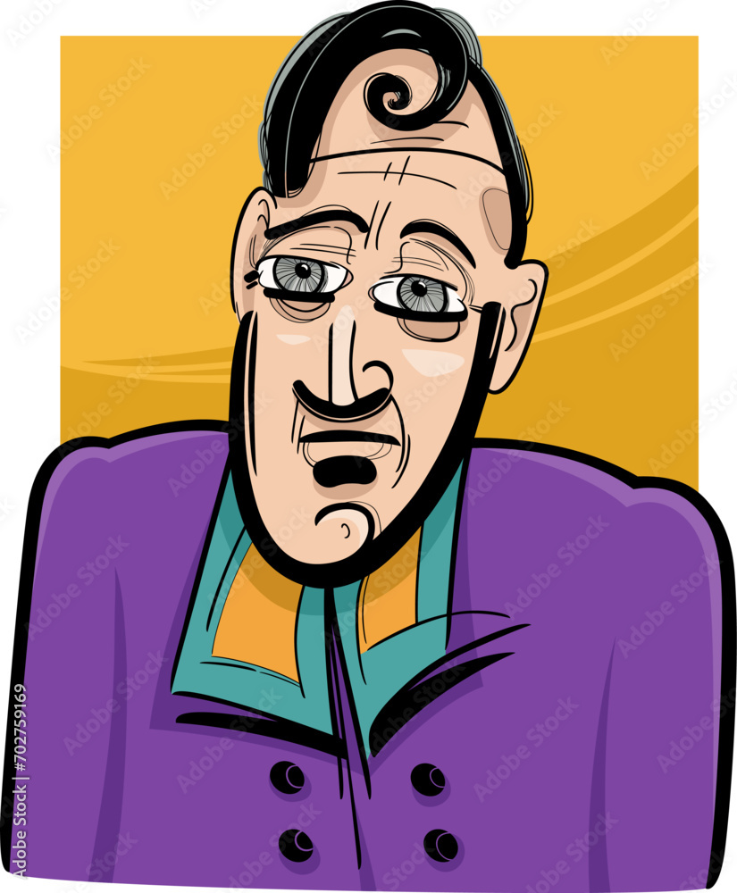 eccentric man artistic drawing illustration eccentric man artistic drawing illustration