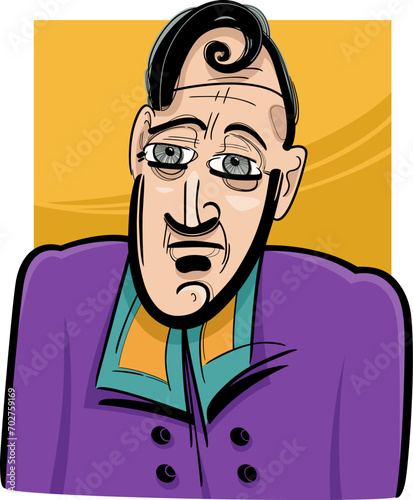 eccentric man artistic drawing illustration