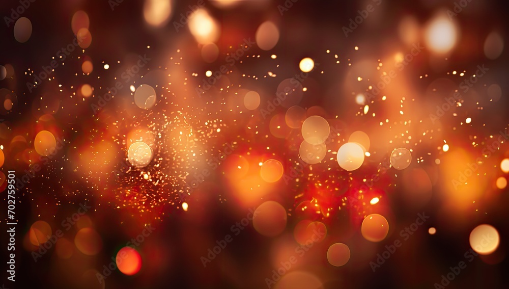 fireworks with bokeh and red tones over a textured background