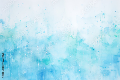 Blue wet background raindrops on a window for rainy, stormy weather, aqua drops texture of rain water. Romantic rain weather overlay texture, abstract graphic resource by Vita photo