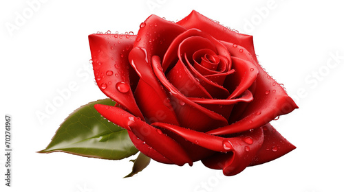 red rose isolated on white background