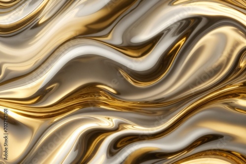 Golden liquid background. Melted gold stream in motion  for beauty  cosmetics advertising