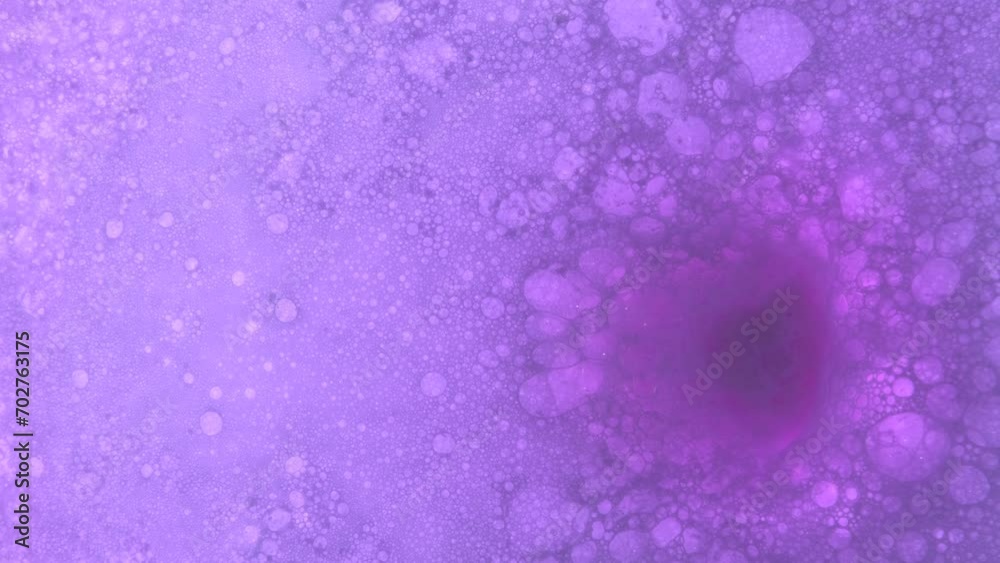 Bath bomb ball dissolves in water with foam bubbles, Cosmetic product natural and skin care