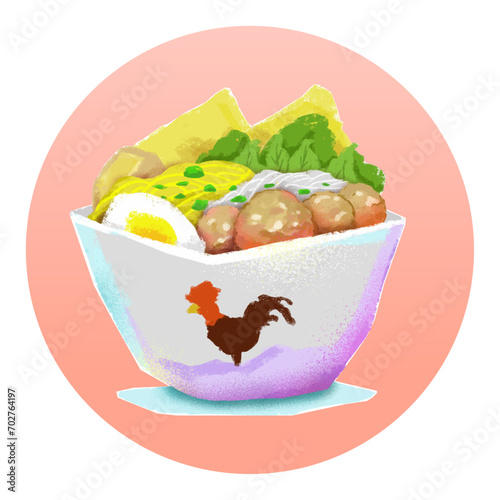 Bakso vector illustration
