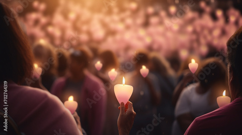 Featuring a symbolic candlelight vigil in honor of World Cancer Day, conveying hope and unity among survivors