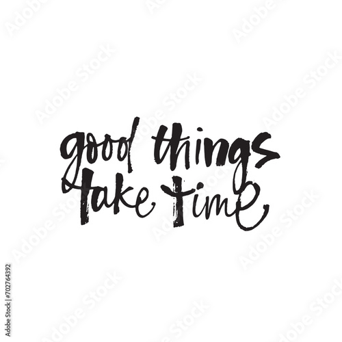 Calligraphy brush pen phrases. Vector modern lettering scripts of life