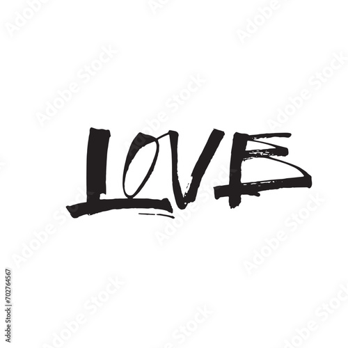 Calligraphy brush pen phrases of Love. Vector modern lettering scripts