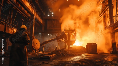 Large Melting Furnace of the Metallurgical Plant