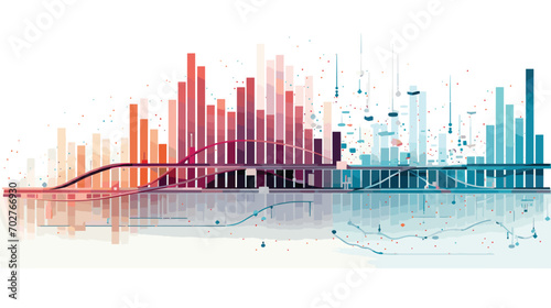 data processing with a vector art piece showcasing algorithms sorting, filtering, and analyzing datasets. 