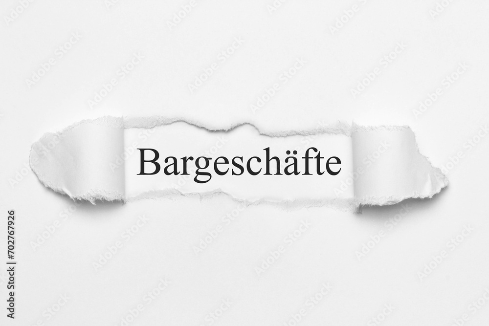 Bargeschäfte	
