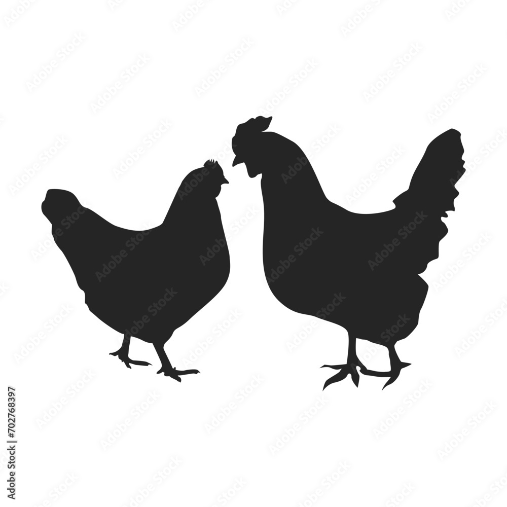 Fototapeta premium hen and chicken