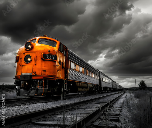 Dramatic Vintage Train Journey