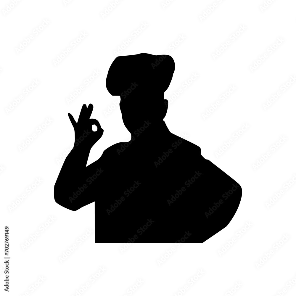  Male Chef Approved Silhouette Vector