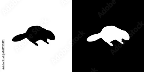 Squirrel silhouette icon. Animal icon. Black animal icon. Silhouette