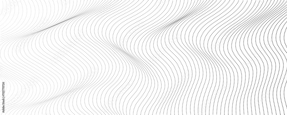 Halftone monochrome background with flowing dots Halftone monochrome background with flowing dots
