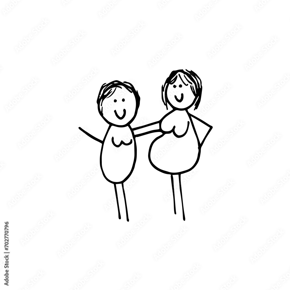 Zwanger vrouw en vrouw homoseksueel Zwanger vrouw en vrouw homoseksueel
