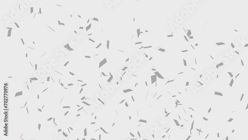 Silver Confetti Particles Pack on a White Background
