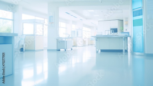 Blur image background of corridor in hospital or clinic image. medical and healthcare concept © HA