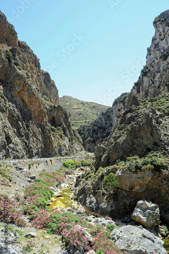 Les gorges de la rivière Kourtaliotis à Frati près de Spili en Crète