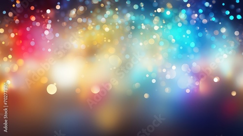 Blurry lights festive background. New year feast bokeh background