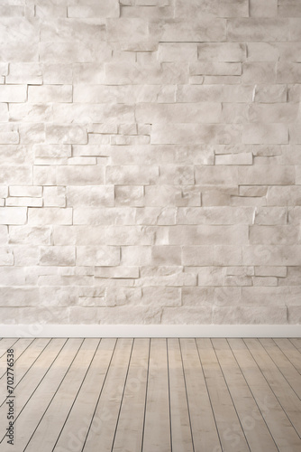 Architectural Elegance  3D Rendering of White Background with Stone Old Texture Wall  Conceptual Background for Design Projects