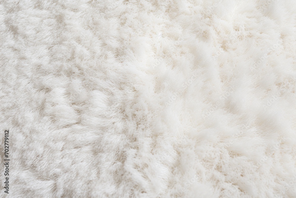 a close up of a white sheep's fur with a black and white cat laying on top of it. a close up of a white sheep's fur with a black and white cat laying on top of it.