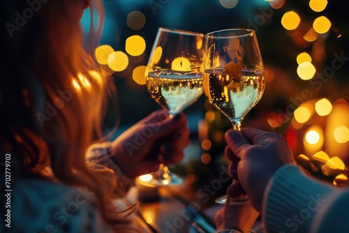 Celebrate with champagne and wine  toasting happiness  success and festive moments with friends and family.