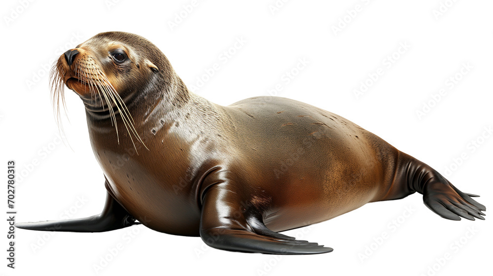 Naklejka premium California sealion isolated on a white background