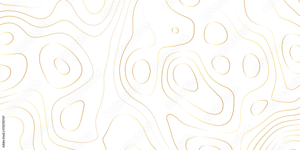 Abstract pattern with lines Topographic map. Geographic mountain relief . Modern design with white background golden line wavy pattern design. Background for desktop, topology, digital art .