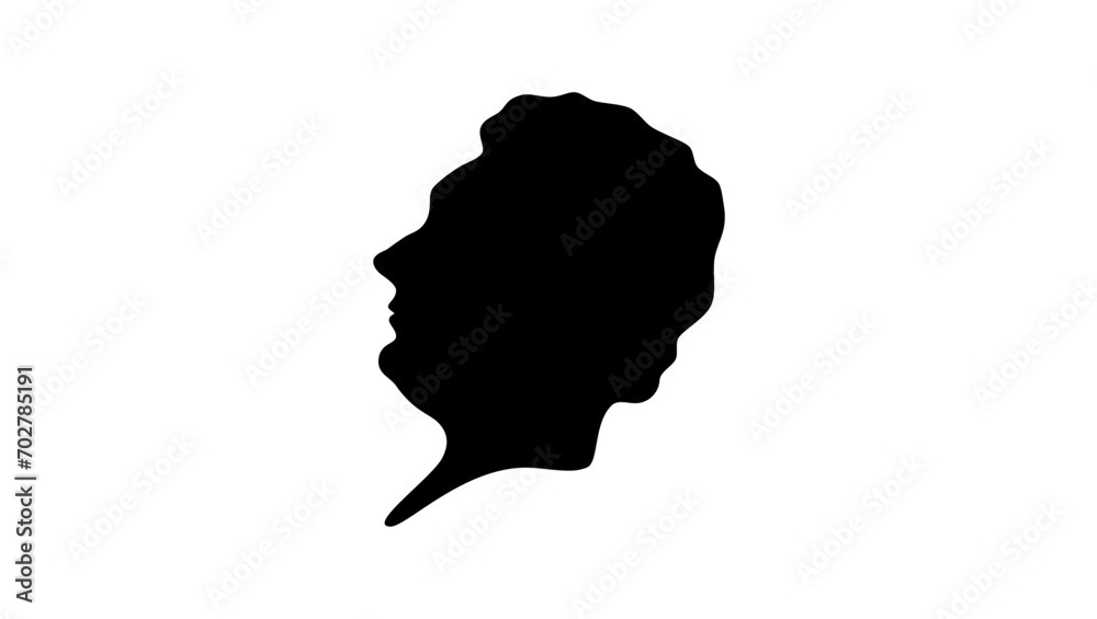 Prince Augustus Frederick, Duke of Sussex, black isolated silhouette