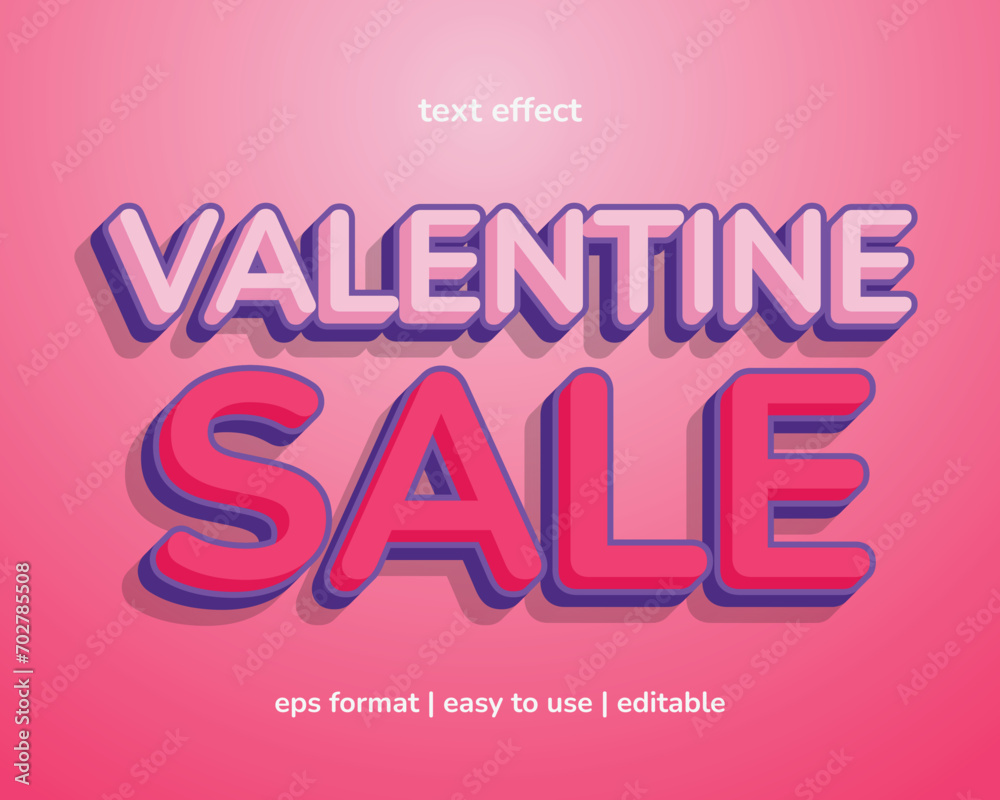 Text Effect Valentine Sale EPS Ready to Use Pink, White and Red Text Effect Valentine Sale EPS Ready to Use Pink, White and Red