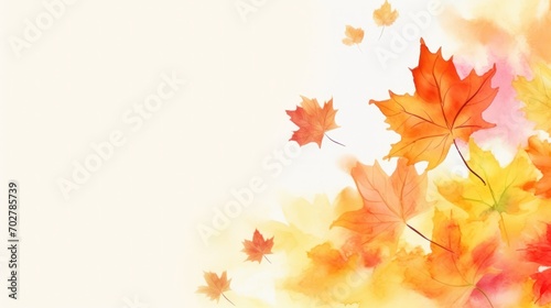 Autumn background with maple leaves