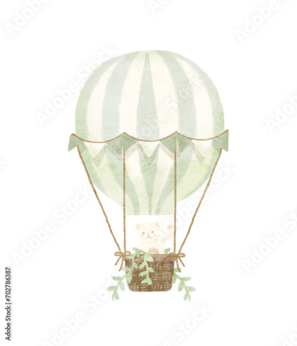 watercolor hot air balloon