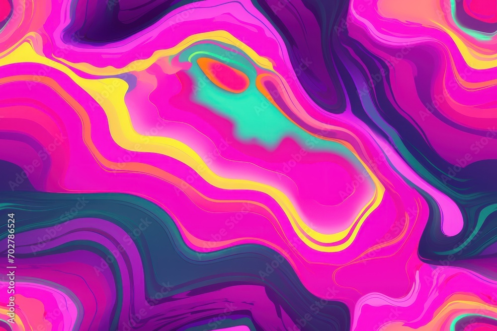  a multicolored background with a pattern of wavy lines and a circular hole in the center of the image.